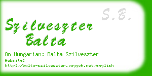 szilveszter balta business card
